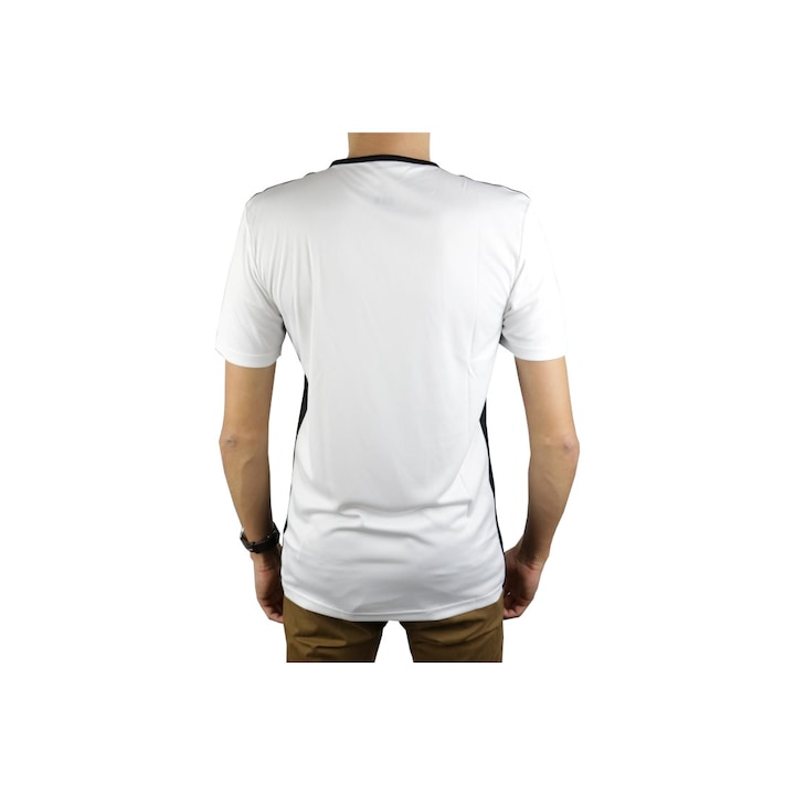 Tricou Sport Adidas Alb cu Inserții Negre