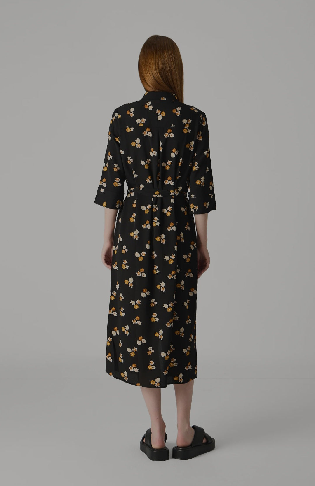Rochie-cămașă cu mânecă 3/4 și imprimeu ONLY pentru femei
