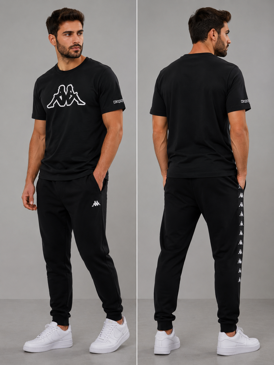 Tricou Kappa Logo Negru Bărbați