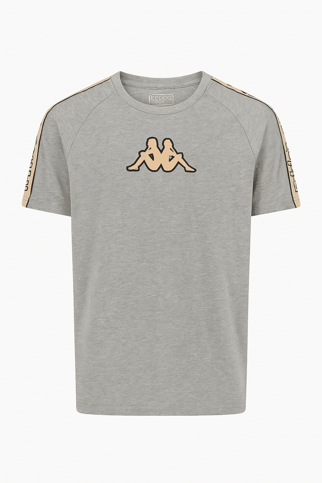Tricou Kappa Logo Tape Gri Melanj Bărbați