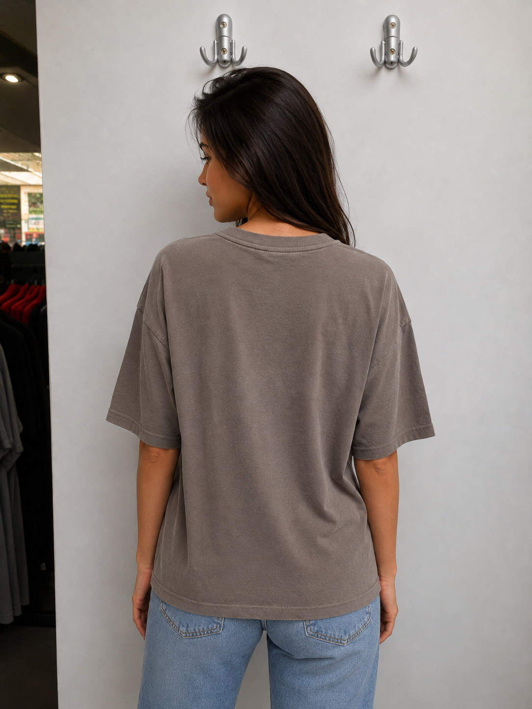 Tricou Reebok Oversize Gri Taupe Femei