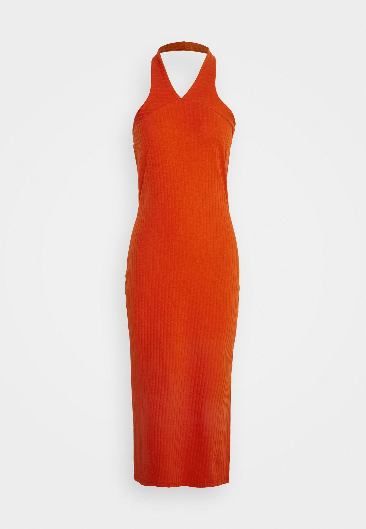 Rochie Zign Circular Twisted Halter Neck Midi Slim Fit pentru femei maro