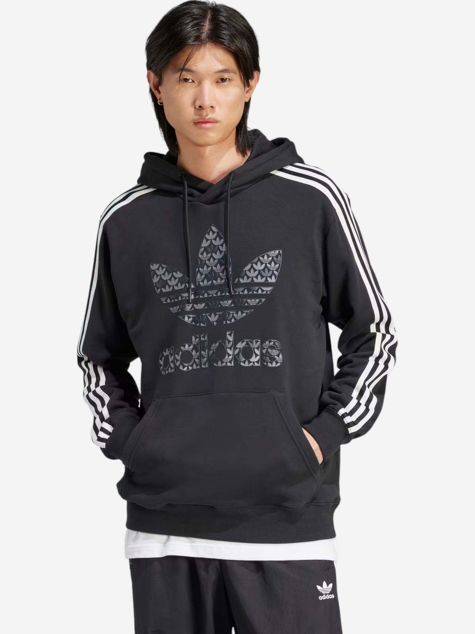 Hanorac Adidas bărbați cu glugă - Negru - S