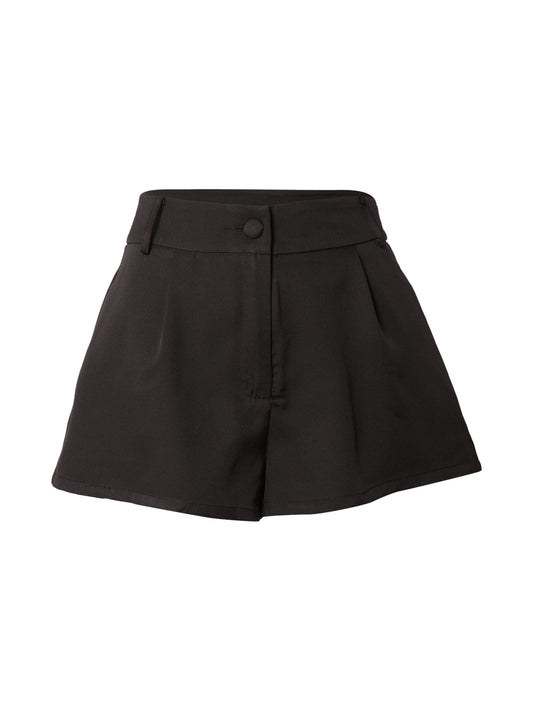 Pantaloni dani dyer button detail croială elegantă shorts In The Style pentru femei negru