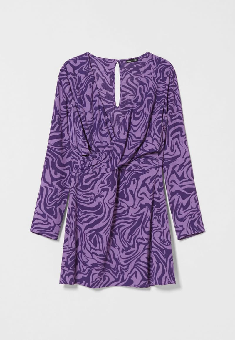 Rochie cu imprimeu integral Bershka pentru femei, multicoloră