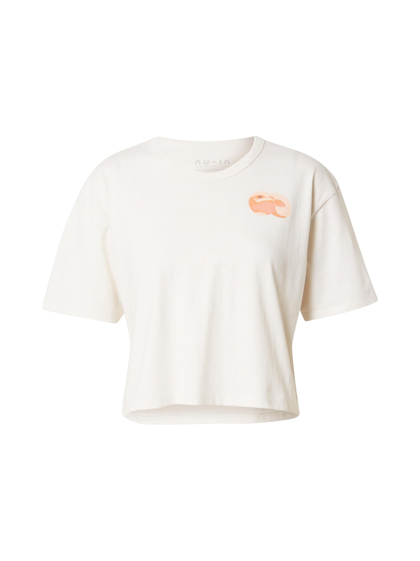 Tricou cropped oversized print t-shirt Cropped Oversized NU-IN pentru femei