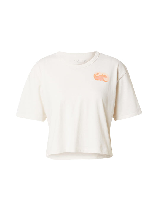 Tricou cropped oversized print t-shirt Cropped Oversized NU-IN pentru femei
