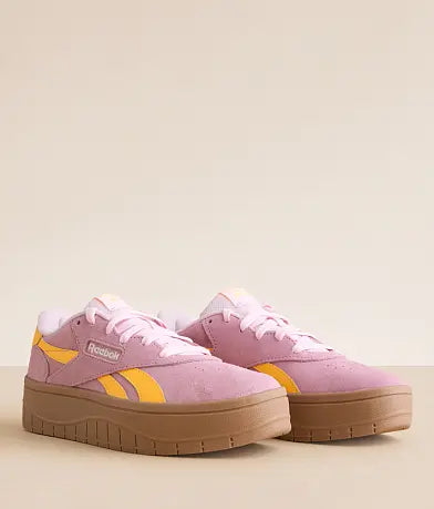 Sneakers Reebok Platform Roz cu Galben Femei – Piele Naturală & Material Sintetic