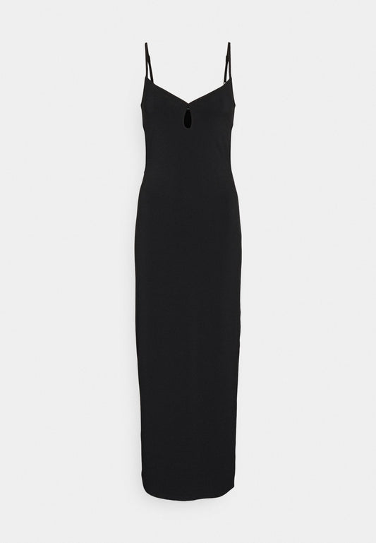 Rochie Even&Odd Tall Sleeveless Maxi Going Out Cut Out Waist Keyhole V Neckline pentru femei negru