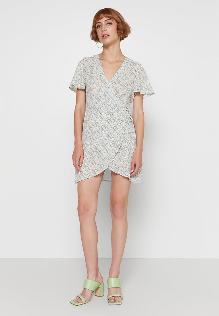 Rochie cu imprimeu floral, mini NA-KD pentru femei, multicoloră