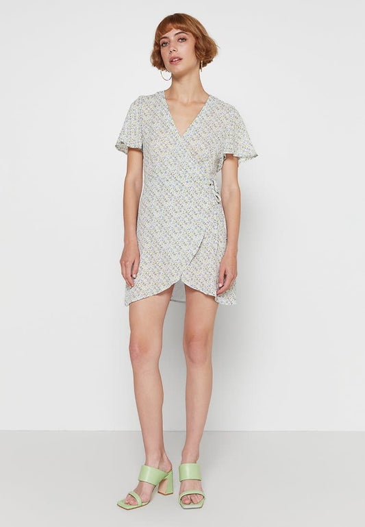 Rochie cu imprimeu floral, mini NA-KD pentru femei, multicoloră