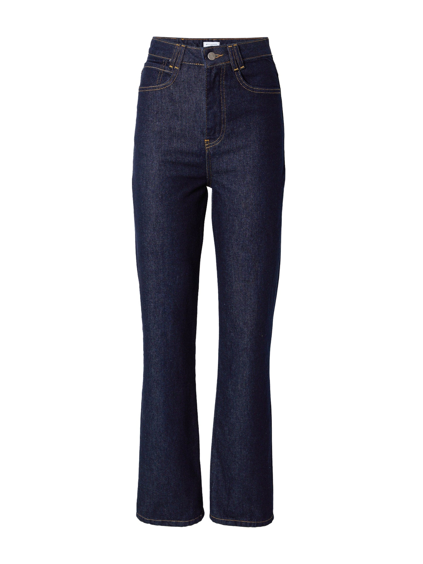 Blugi denim long straight Warehouse pentru femei indigo