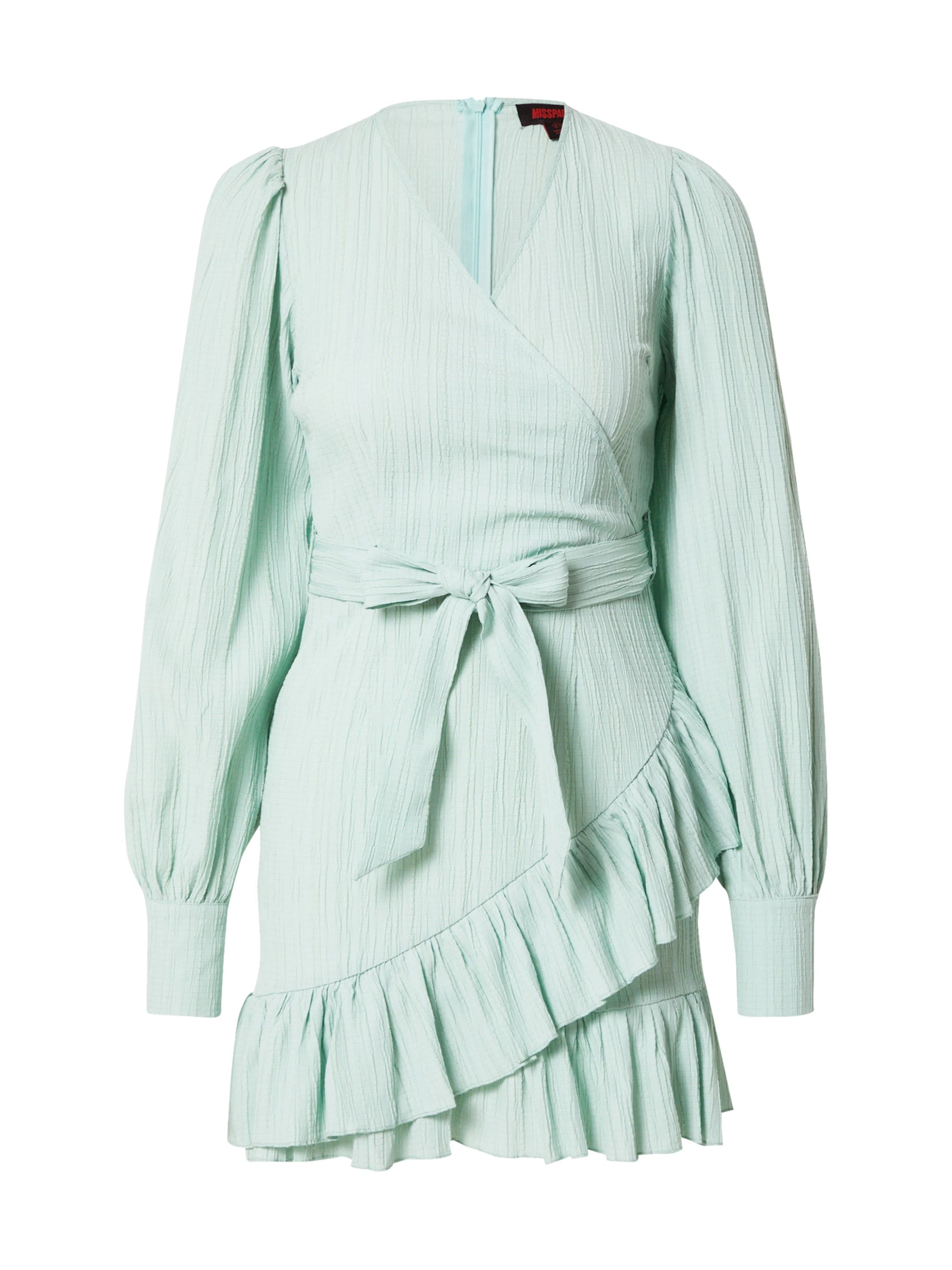 Rochie textured wrap cu volane mini Textured Wrap Misspap pentru femei roșu