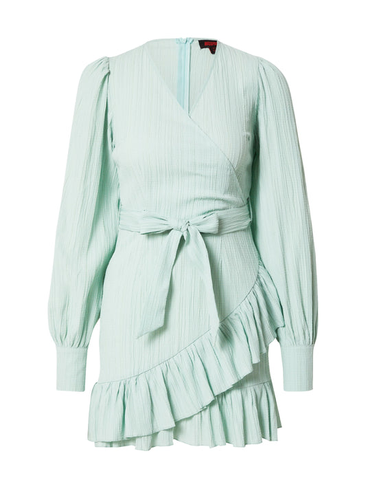 Rochie textured wrap cu volane mini Textured Wrap Misspap pentru femei roșu