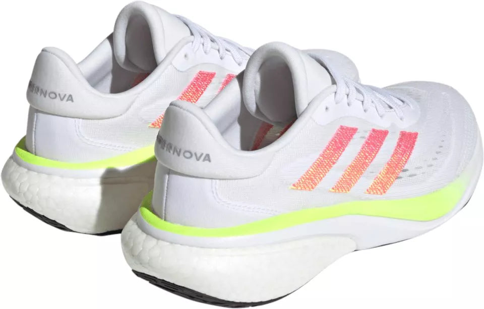 Adidas Supernova Prima – Pantofi Alergare Albi cu Roz și Verde Neon
