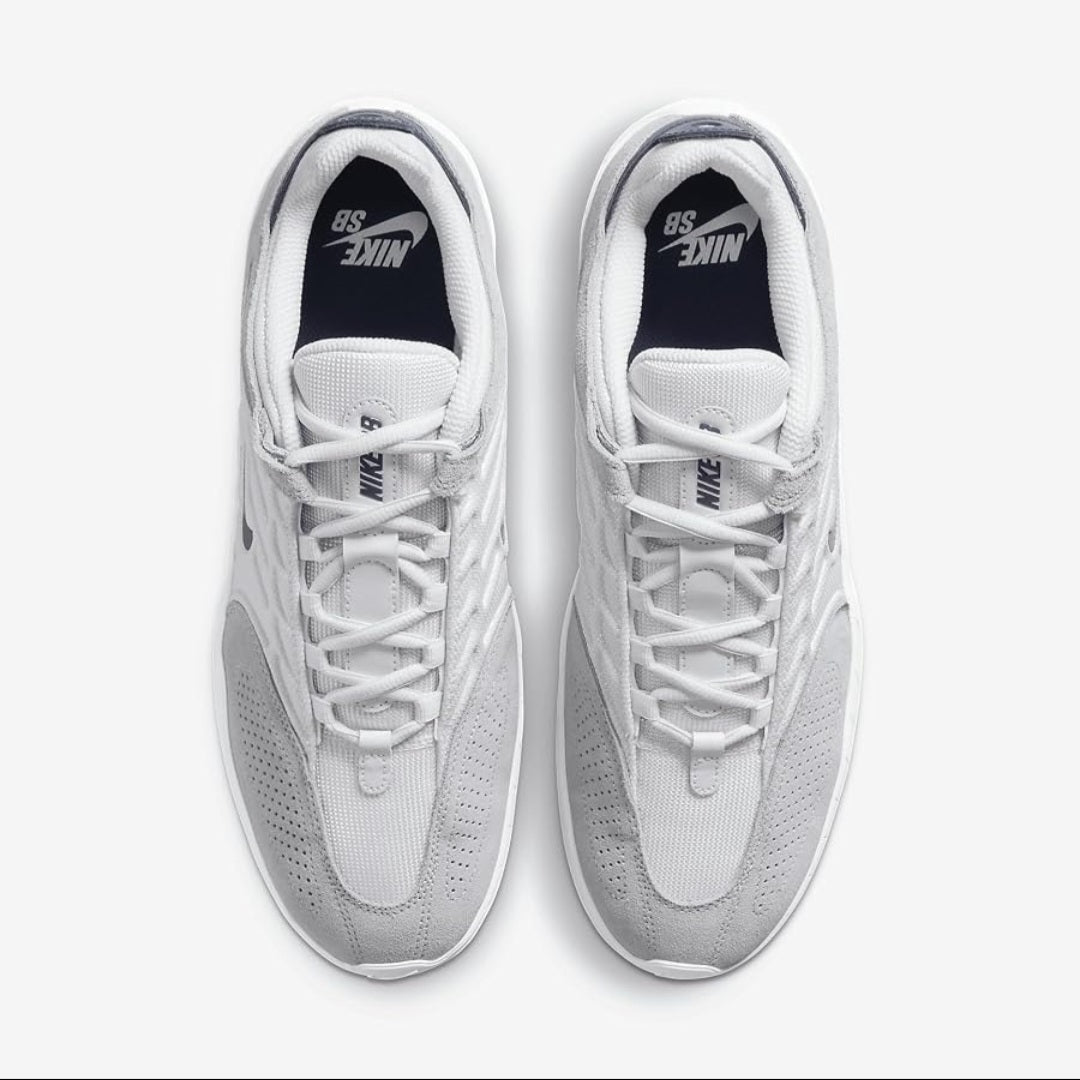 Pantofi Sport Nike SB Unisex Albi-Gri cu Bleumarin – Piele Naturală