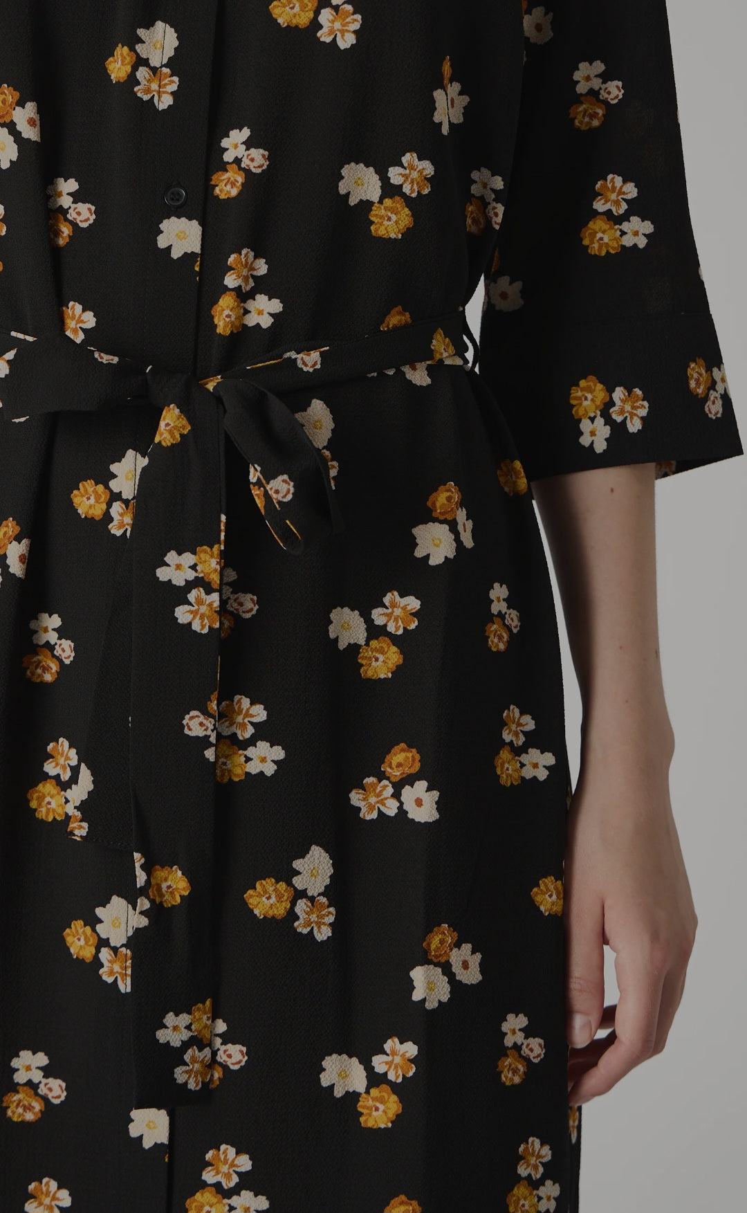 Rochie-cămașă cu mânecă 3/4 și imprimeu ONLY pentru femei