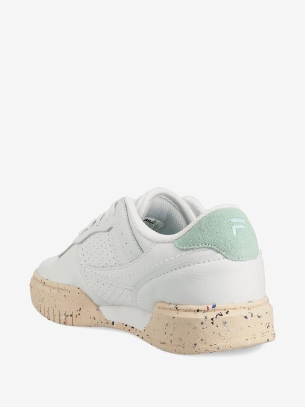 FILA Sneakers din Piele Naturală și Material Sintetic, Albi cu Verde Mentă