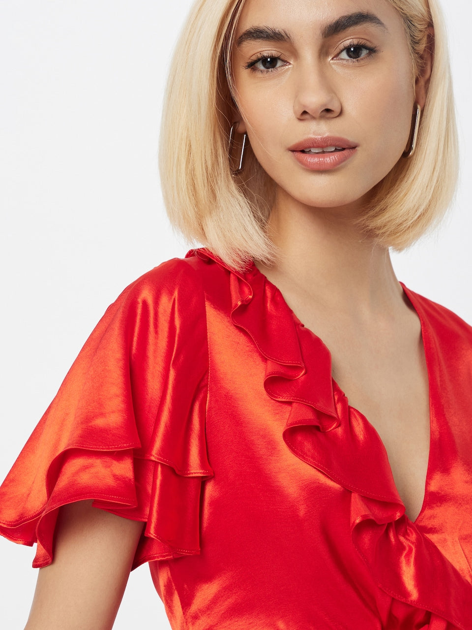 Rochie premium satinată cu volane mini Dorothy Perkins pentru femei