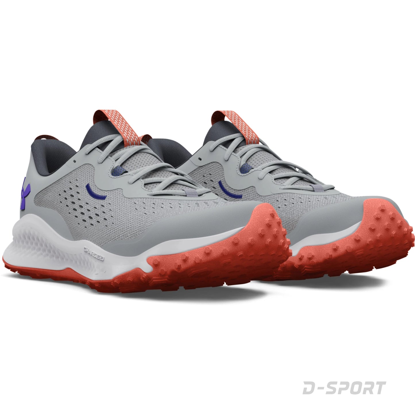 Under Armour Charged Sneakers Unisex Gri cu Talpă Portocalie – Pantofi Sport