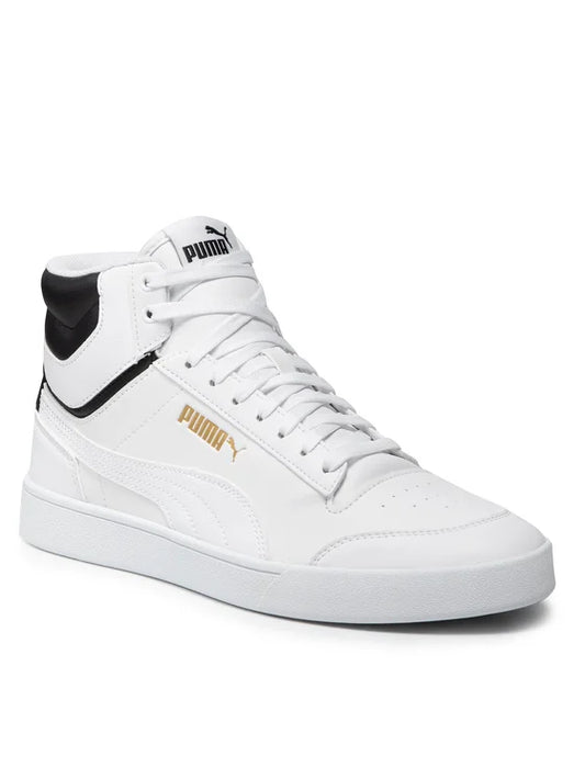Puma Sneakers Înalți Unisex Alb-Negru cu Detalii Aurii – Pantofi Sport Casual