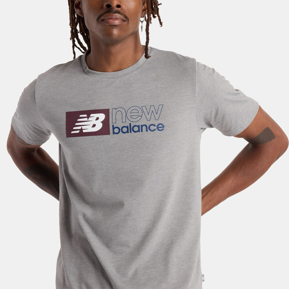 Tricou New Balance Bărbați Gri Melanj