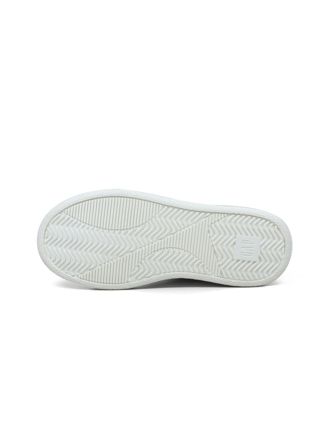 Sneakers GAP Platform Albi Femei cu Detalii Argintii