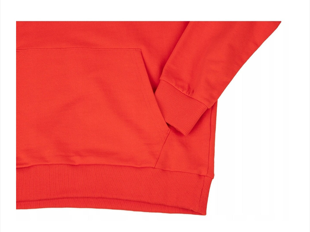 Hanorac Puma Unisex Roșu cu Glugă și Logo Alb