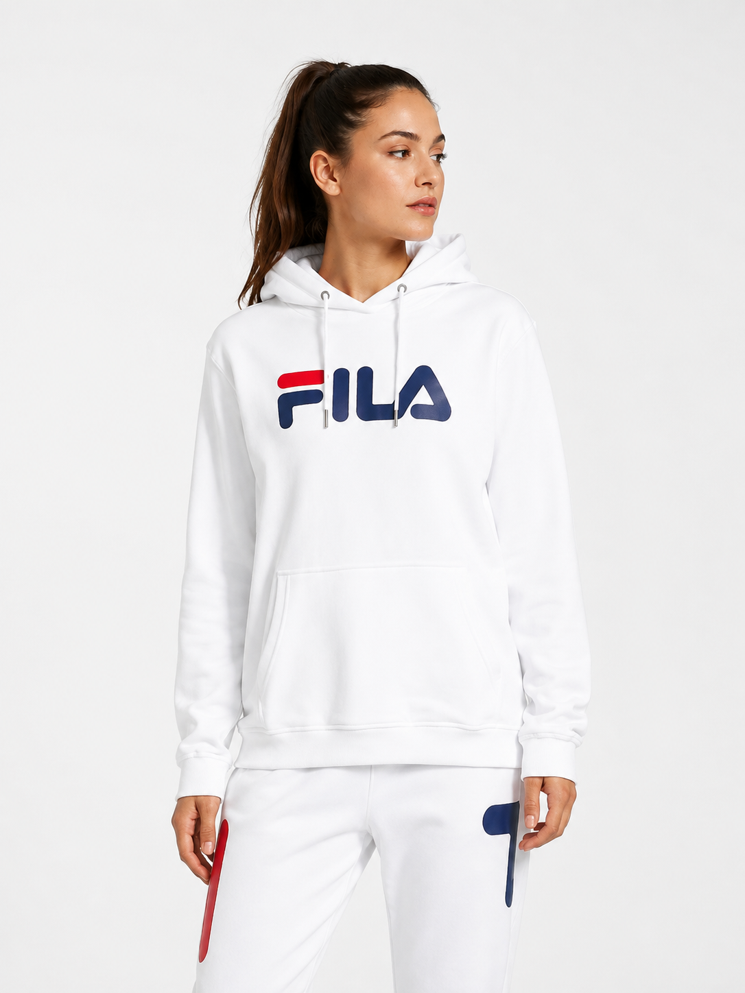 Hanorac FILA Unisex Alb cu Logo