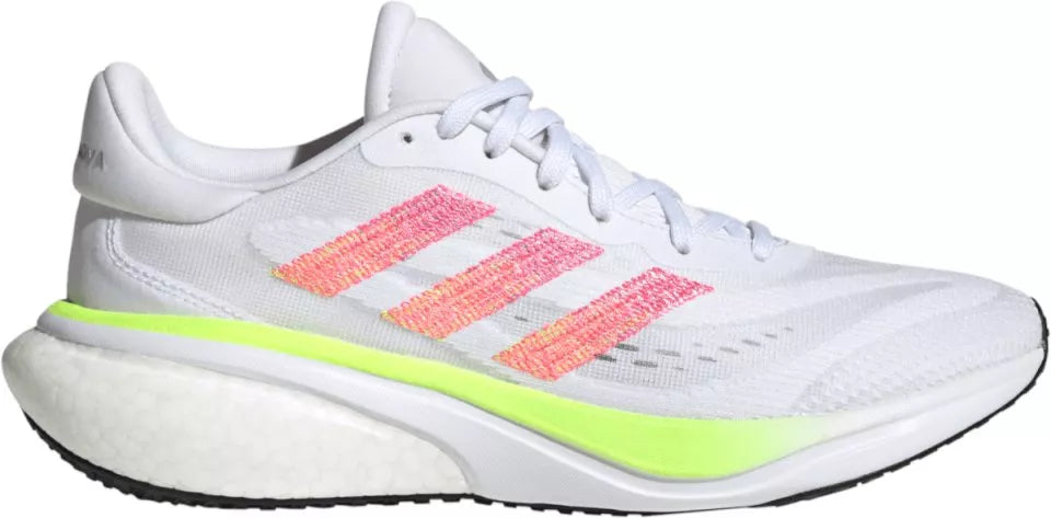Adidas Supernova Prima – Pantofi Alergare Albi cu Roz și Verde Neon