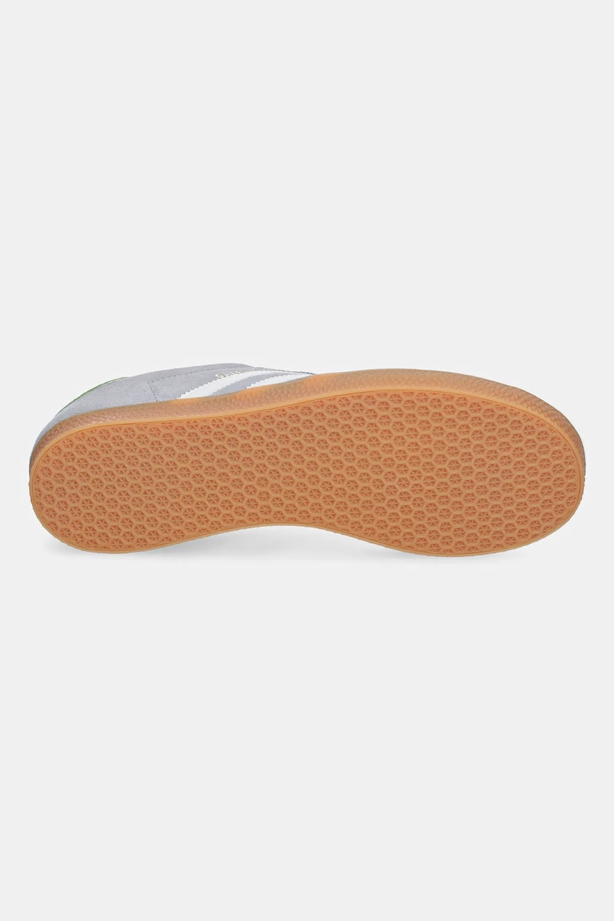 Sneakers Adidas Gazelle Gri cu Alb și Verde – Piele Naturală & Material Sintetic
