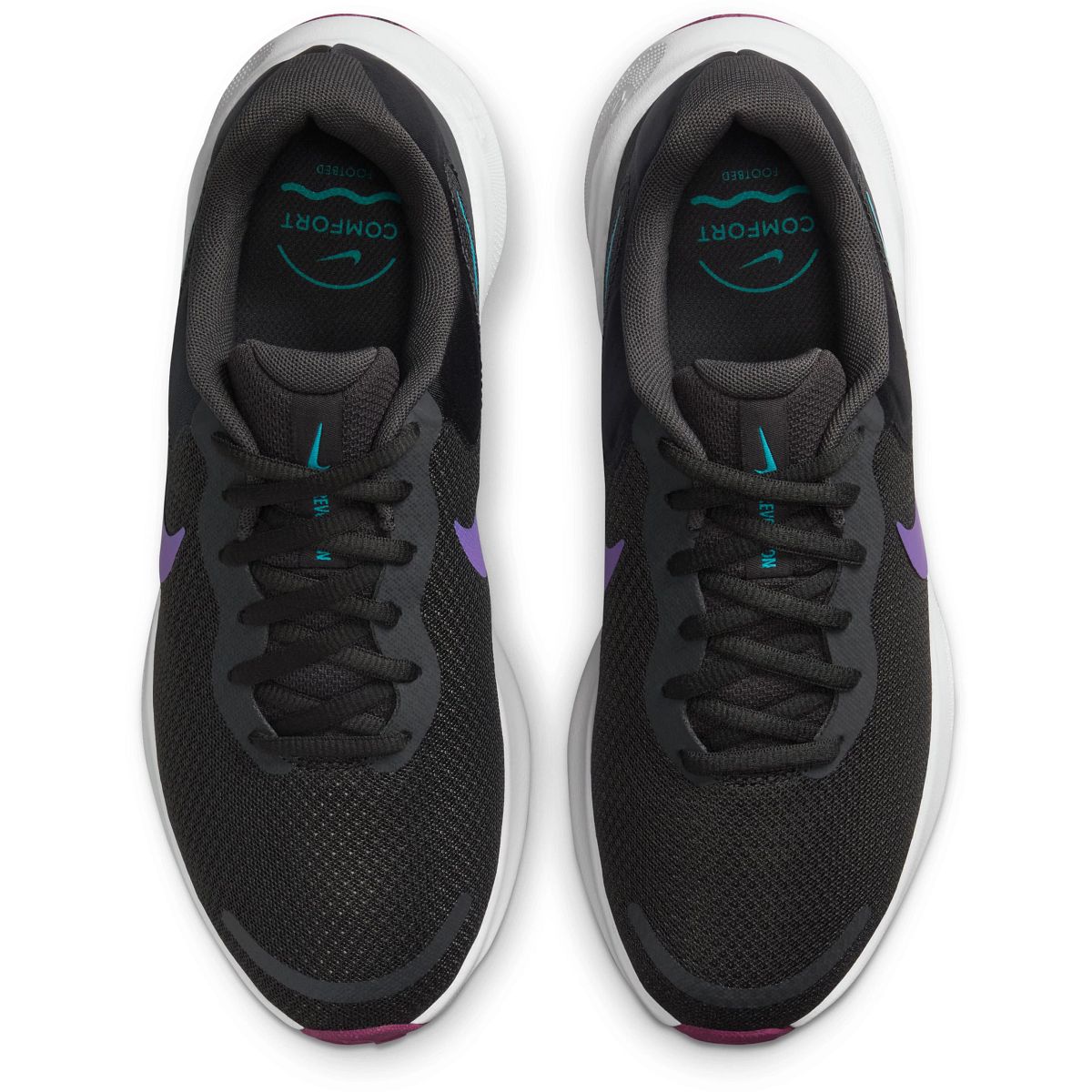 Nike Revolution Sneakers Unisex Negri cu Logo Multicolor – Pantofi Sport