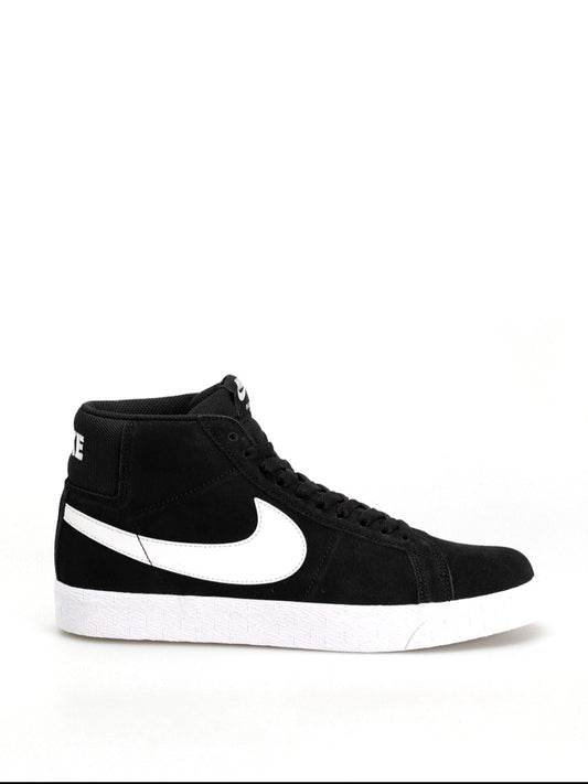 Nike SB Blazer Mid – Sneakers Unisex din Piele Întoarsă Negru/Alb