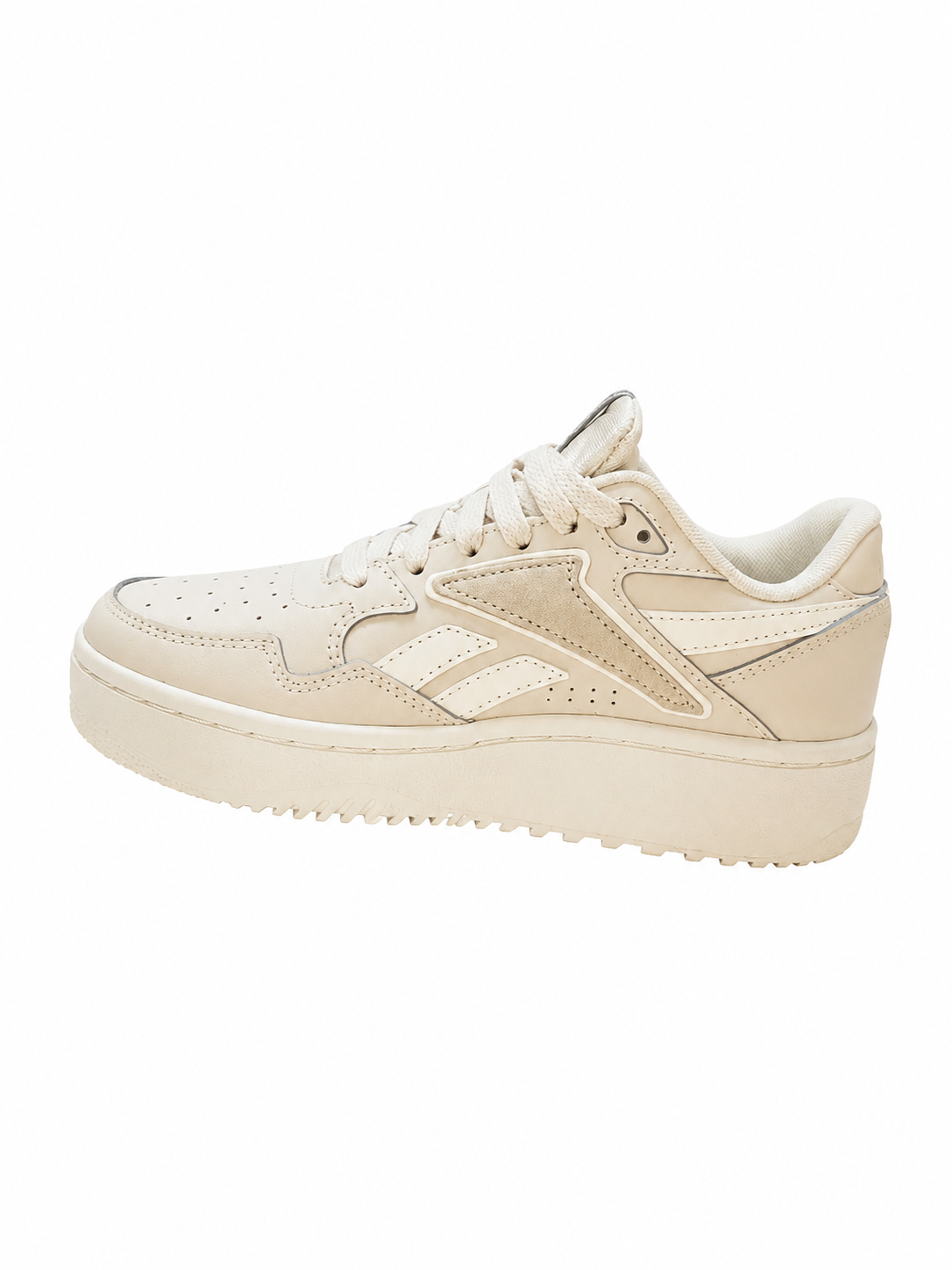 Pantofi Sport Reebok Damă din Piele Naturală, Crem/Bej, Talpă Platformă
