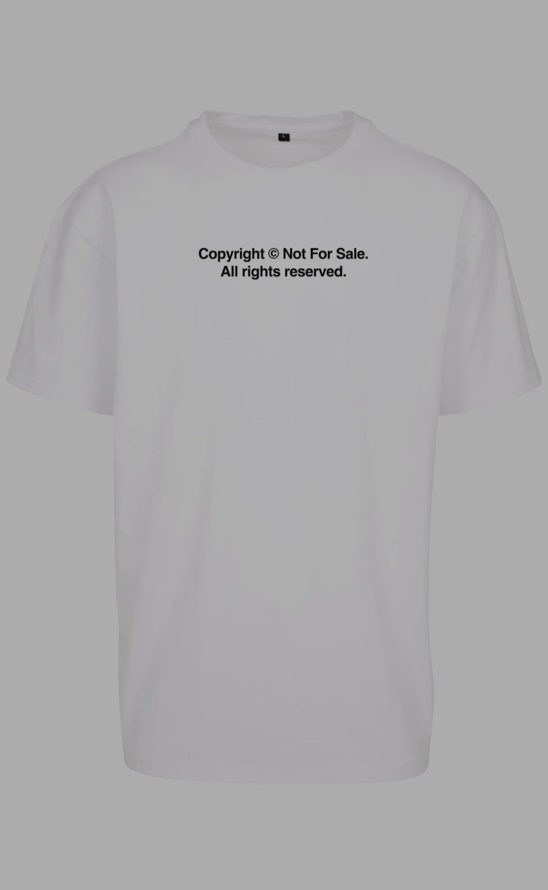 Tricou Oversized Alb Bărbați cu Imprimeu Fingerprint