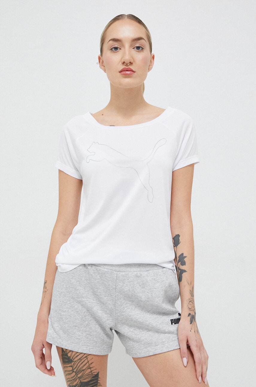 Tricou Puma Logo Outline Alb Femei