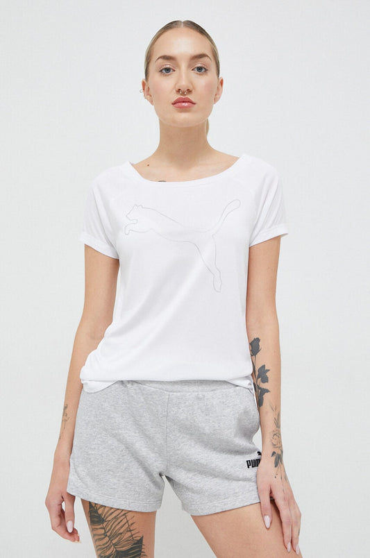 Tricou Puma Logo Outline Alb Femei