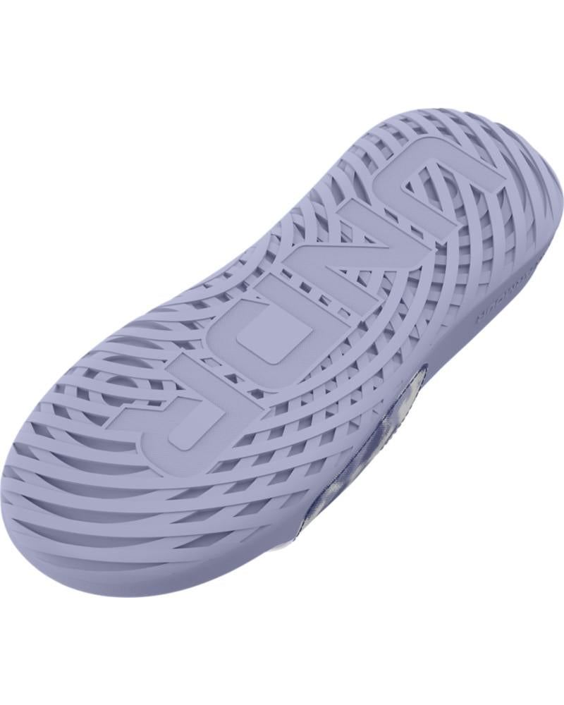 Papuci Under Armour Ansa Graphic Damă, Mov/Lila cu Imprimeu, Logo Alb