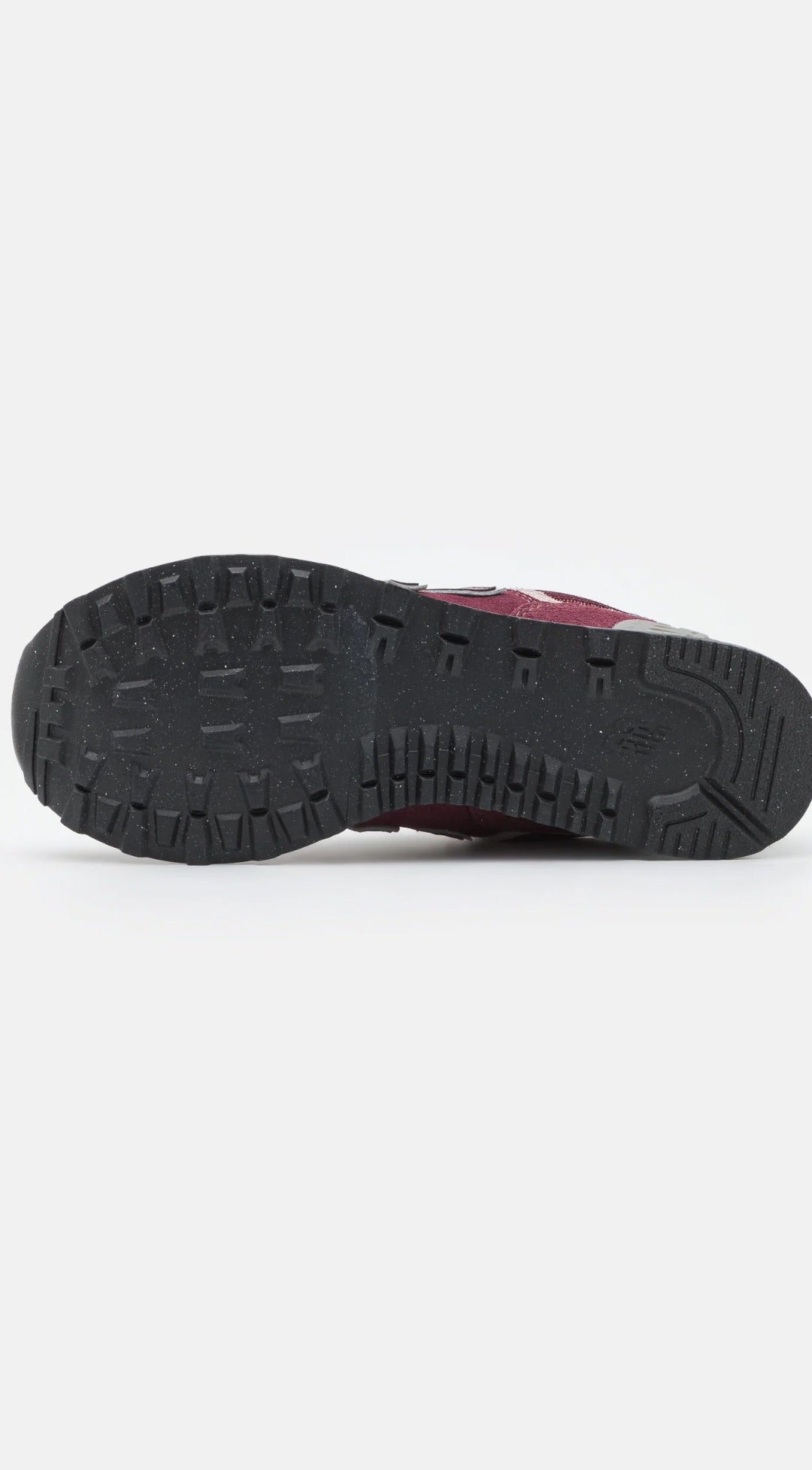 New Balance 574 Sneakers Vișinii din Piele Naturală Întoarsă și Material Textil