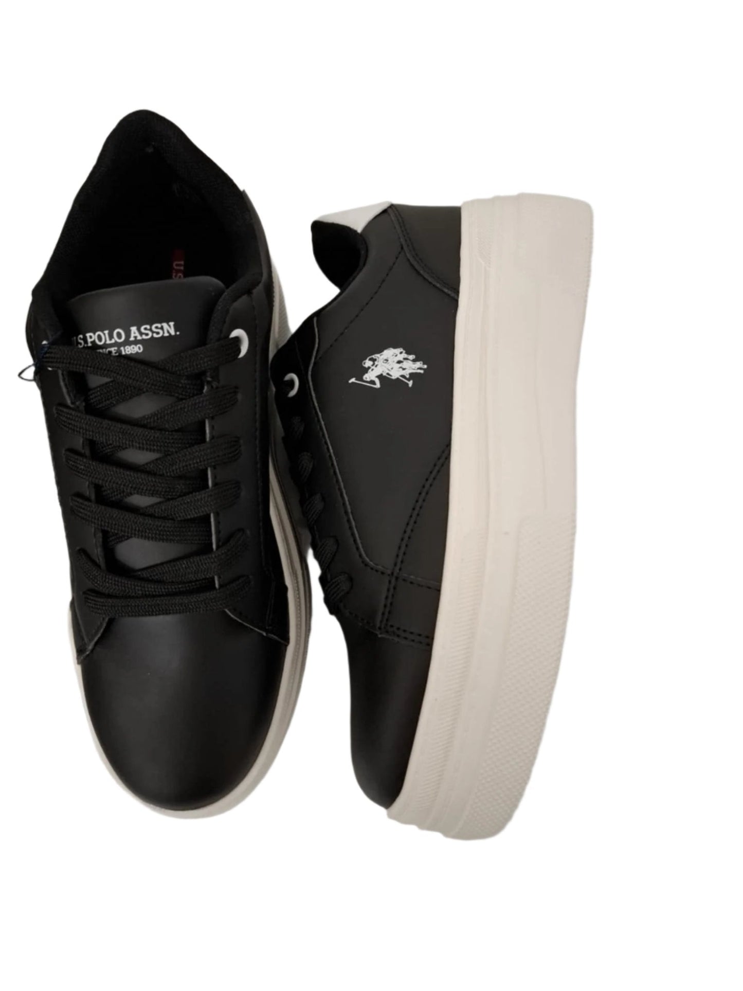 Sneakers U.S. Polo Assn. Platform Negri Damă cu Talpă Albă