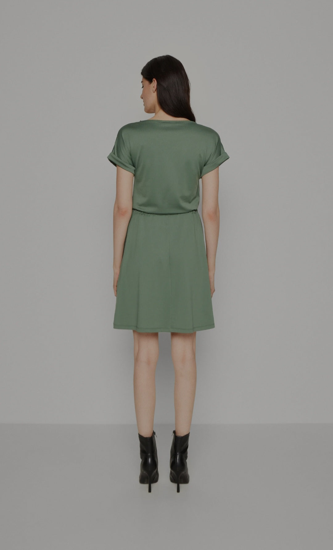 Rochie mini cu mâneci integrate și curea împletită Anna Field pentru femei, verde