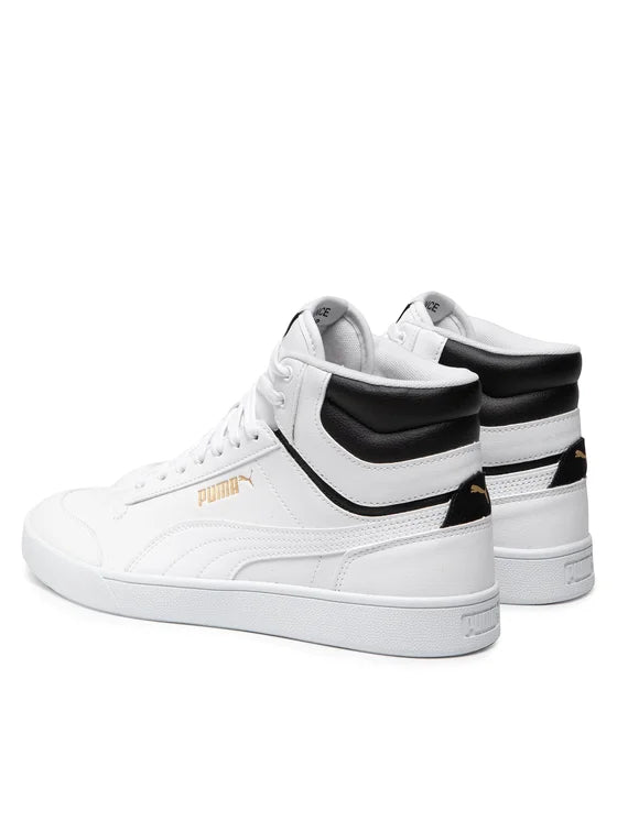 Puma Sneakers Înalți Unisex Alb-Negru cu Detalii Aurii – Pantofi Sport Casual