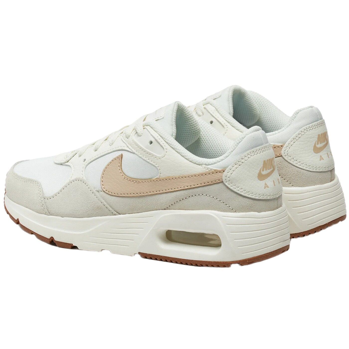 Pantofi Sport Nike Air Max SC Unisex – Bej, Crem și Gri Deschis, Piele Naturală și Material Sintetic