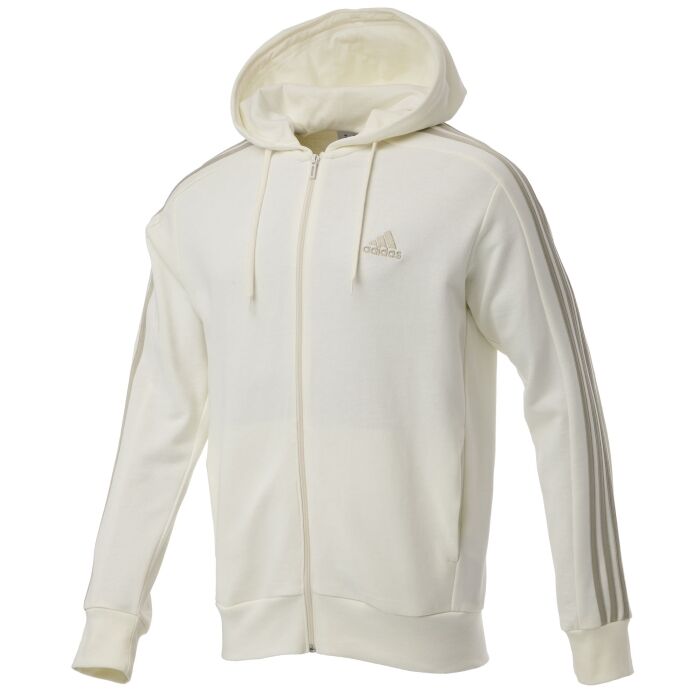 Hanorac Adidas Bărbați Crem cu Fermoar și Glugă