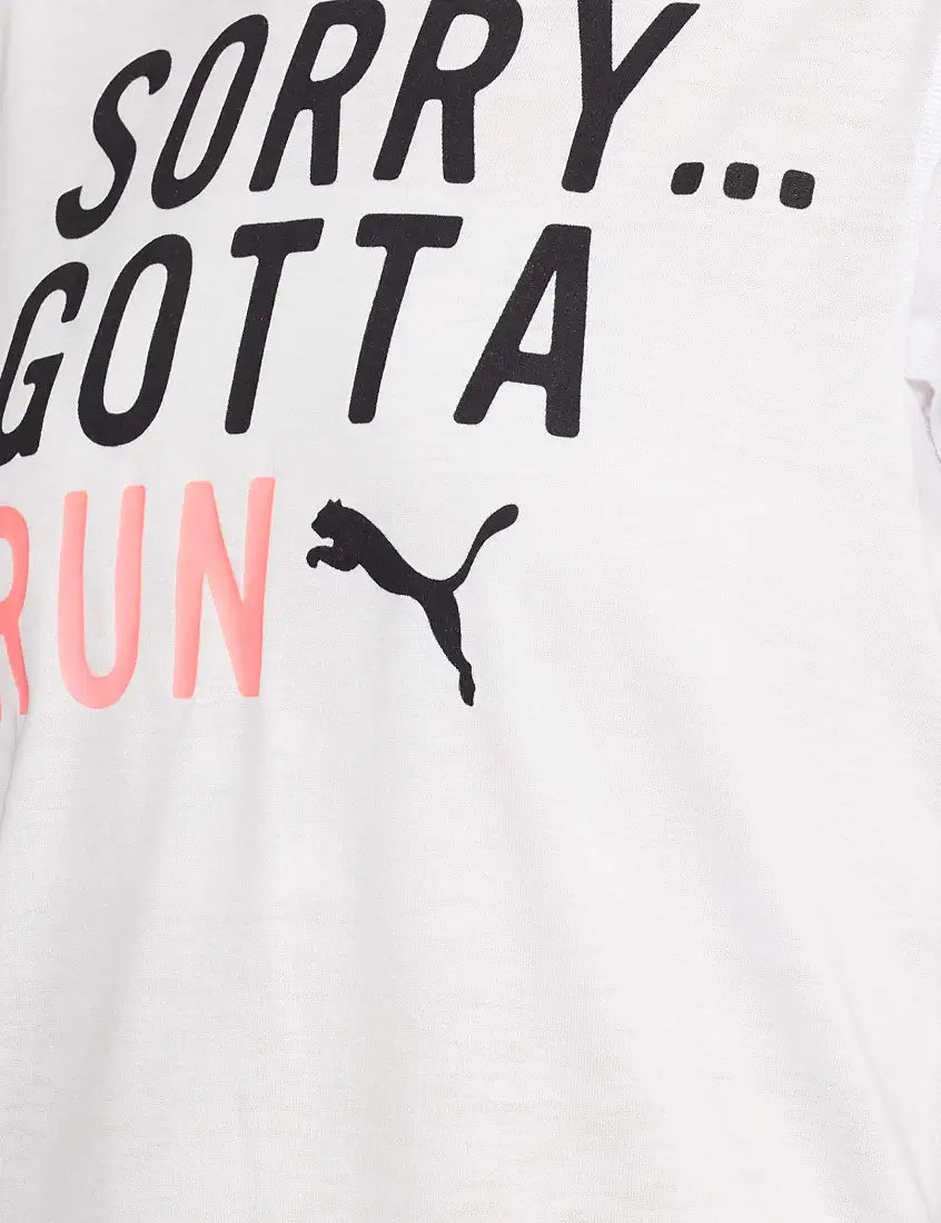 Tricou Puma Sorry Gotta Run Alb Damă