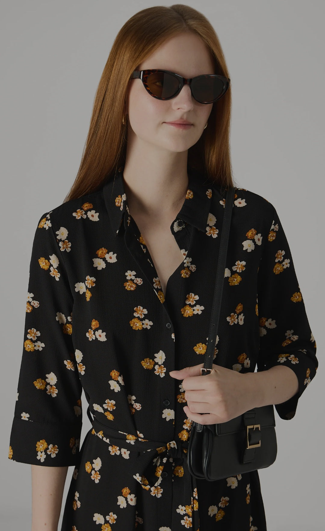 Rochie-cămașă cu mânecă 3/4 și imprimeu ONLY pentru femei