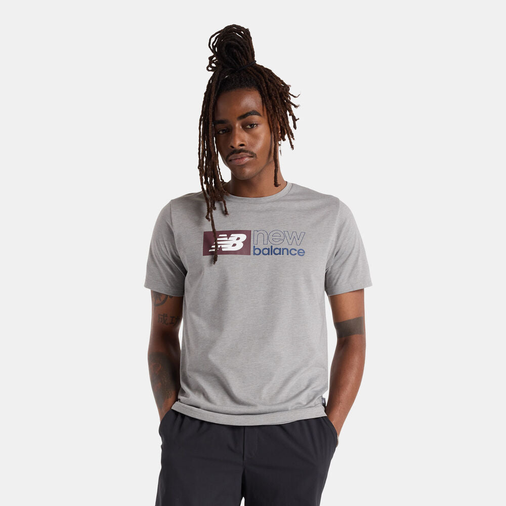 Tricou New Balance Bărbați Gri Melanj