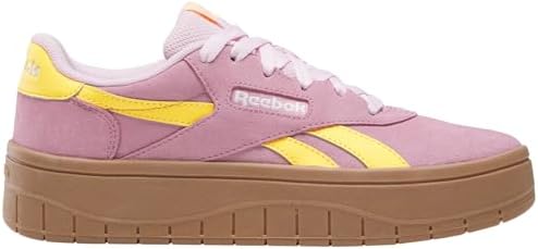 Sneakers Reebok Platform Roz cu Galben Femei – Piele Naturală & Material Sintetic