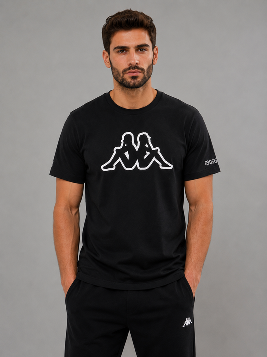 Tricou Kappa Logo Negru Bărbați