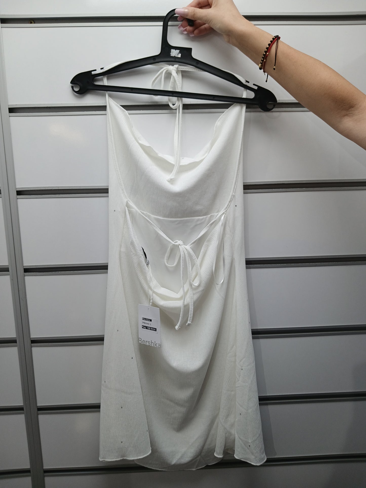 Rochie cu volane, mini Bershka pentru femei